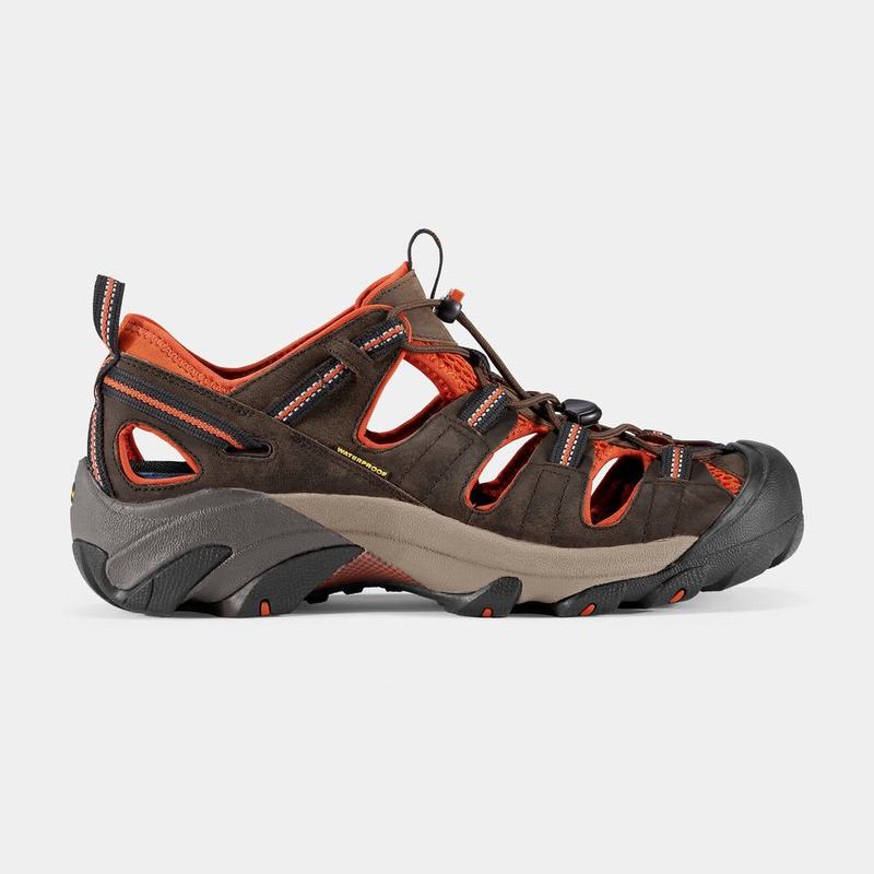 Keen Arroyo II Mens Hiking Sandals Chocolate/Orange NZ Sale (3057-IYDUP)